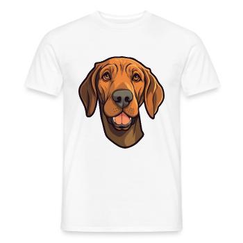 Plott Hund Hund Rasse Cartoon Kawaii Illustration - Männer T-Shirt - Weiß - Vorne - AI Model Male 178 dark (178cm)
