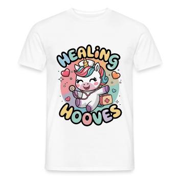 Healing Hooves - Men's T-Shirt - white - Front - AI Model Male 178 dark (178cm)