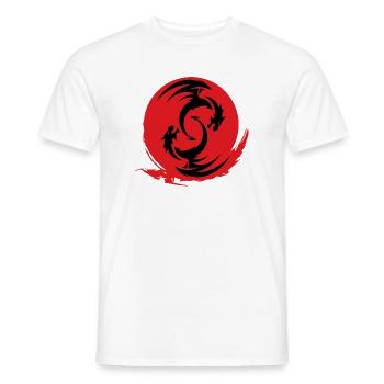 Red Dragon Circle - Men's T-Shirt - white - Front - AI Model Male 178 dark (178cm)