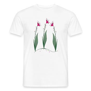 Blüten, Flowers - Männer T-Shirt - Weiß - Vorne - AI Model Male 178 dark (178cm)