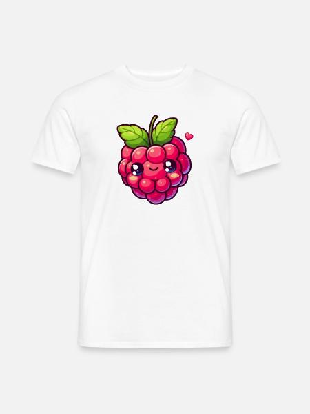 Raspberry - Heart - Men's T-Shirt - white