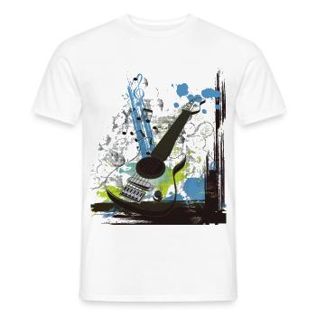 Musik - Männer T-Shirt - Weiß - Vorne - AI Model Male 178 dark (178cm)