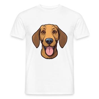 Plott Hund Hund Rasse Aquarell Karikatur Kawaii Cl - Männer T-Shirt - Weiß - Vorne - AI Model Male 178 dark (178cm)
