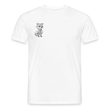 Busy Fox - Men's T-Shirt - white - Front - AI Model Male 178 dark (178cm)