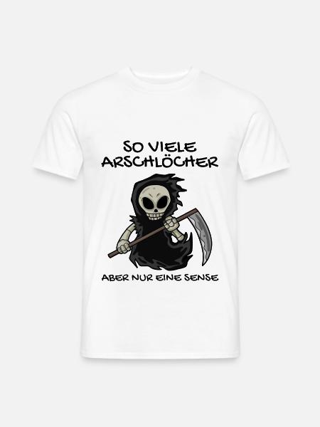 Sensenmann - Männer T-Shirt - Weiß