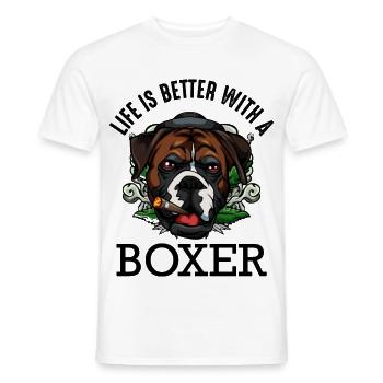 boxeur - T-shirt homme - blanc - Devant - AI Model Male 178 dark (178cm)