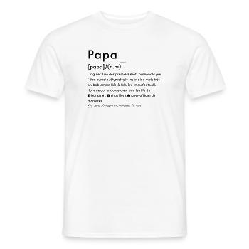 Papa définition  - T-shirt homme - blanc - Devant - AI Model Male 178 dark (178cm)