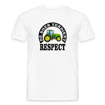 Landwirte verdienen Respekt - Männer T-Shirt - Weiß - Vorne - AI Model Male 178 dark (178cm)