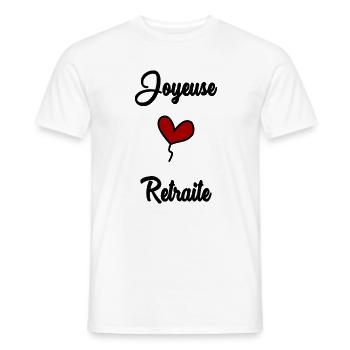 JOYEUSE RETRAITE - T-shirt homme - blanc - Devant - AI Model Male 178 dark (178cm)