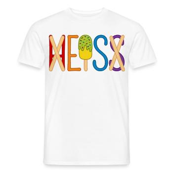 Eis - heiß - H EIS S - Männer T-Shirt - Weiß - Vorne - AI Model Male 178 dark (178cm)