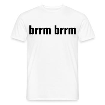 brrm brrm - Men's T-Shirt - white - Front - AI Model Male 178 dark (178cm)