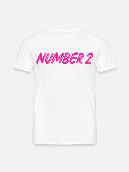 Number 2 - two - second - second - 2 - number 2 - Men's T-Shirt - white