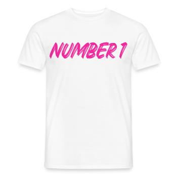 Number 1 - eins - erster - erste - 1 - Nummer 1 - Männer T-Shirt - Weiß - Vorne - AI Model Male 178 dark (178cm)