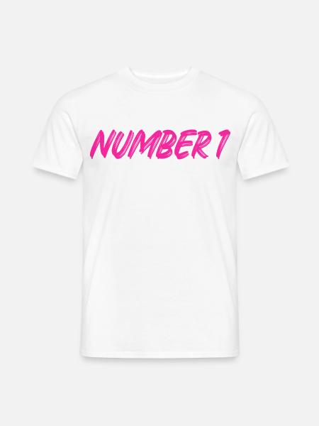 Number 1 - eins - erster - erste - 1 - Nummer 1 - Männer T-Shirt - Weiß
