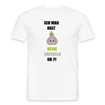 Ich mag keine Zwiebeln - Männer T-Shirt - Weiß - Vorne - AI Model Male 178 dark (178cm)