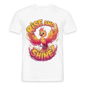 Rise And Shine - Men's T-Shirt - white - Front - AI Model Male 178 dark (178cm)