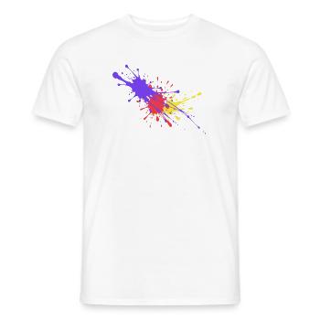 Colorful Color Stains Gift Stylish - Men's T-Shirt - white - Front - AI Model Male 178 dark (178cm)