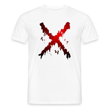 X Desing rot schwarz - Männer T-Shirt - Weiß - Vorne - AI Model Male 178 dark (178cm)