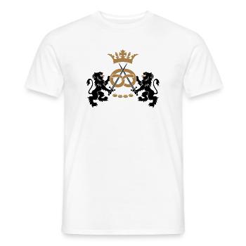 Bäcker Zunftzeichen Zunft Krone Geschenkidee - Männer T-Shirt - Weiß - Vorne - AI Model Male 178 dark (178cm)