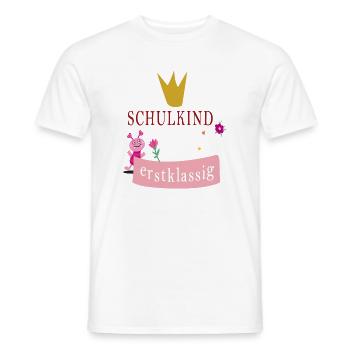 Schulkind erstklassig - Männer T-Shirt - Weiß - Vorne - AI Model Male 178 dark (178cm)