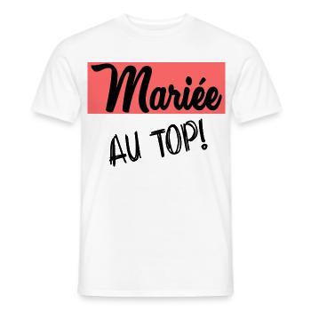 MARIEE. FUTURE MARIEE - T-shirt homme - blanc - Devant - AI Model Male 178 dark (178cm)