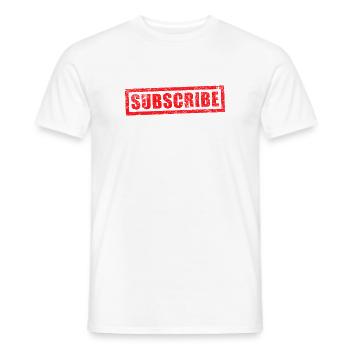 Grunge-Stempel abonnieren - Männer T-Shirt - Weiß - Vorne - AI Model Male 178 dark (178cm)