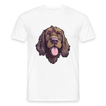 Pudelpointer Hunderasse Cartoon Kawaii Illustration - Männer T-Shirt - Weiß - Vorne - AI Model Male 178 dark (178cm)