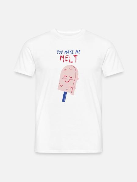 you make me melt icecream - Men's T-Shirt - white
