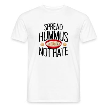 Spread Hummus Not Hate Vegan Geschenk Für Veganer - Männer T-Shirt - Weiß - Vorne - AI Model Male 178 dark (178cm)
