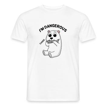 Baby polar bear polar bear gift - Men's T-Shirt - white - Front - AI Model Male 178 dark (178cm)