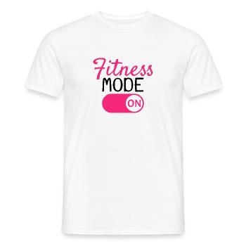 Mode fitness activé - T-shirt homme - blanc - Devant - AI Model Male 178 dark (178cm)