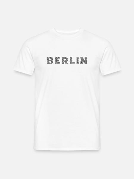 Berlin German Capital Hatching Letter - Men's T-Shirt - white