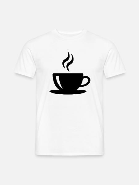 Kaffeetasse - Männer T-Shirt - Weiß