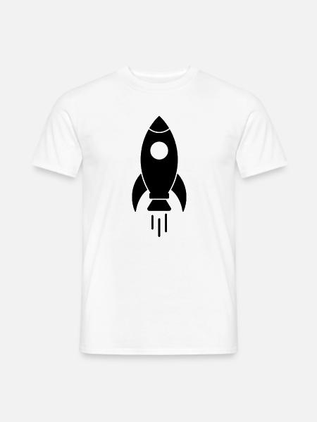 Fusée spatiale - T-shirt homme - blanc