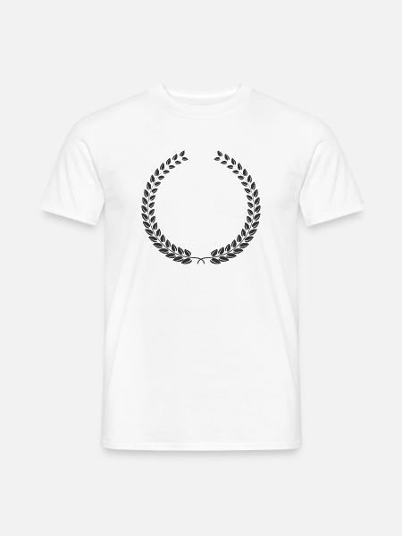 Laurel Wreath Vintage Award Badge Frame Vector - Männer T-Shirt - Weiß
