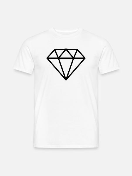 Diamant - Männer T-Shirt - Weiß