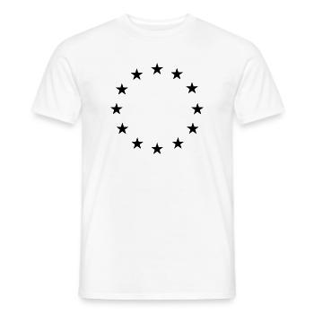 Star Circle Logo - T-shirt homme - blanc - Devant - AI Model Male 178 dark (178cm)