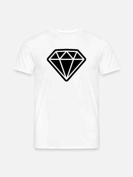 Icône de diamant - T-shirt homme - blanc