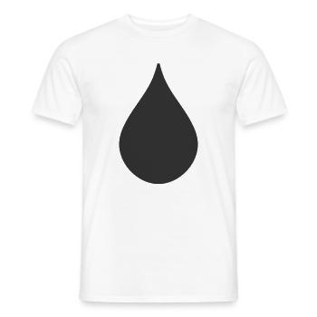 Logo-Symbol für Tropfenform - Männer T-Shirt - Weiß - Vorne - AI Model Male 178 dark (178cm)