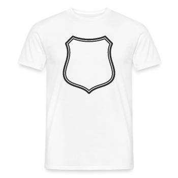 Leeres Schildlinien-Symbol Abzeichen Wappen Umrisssymbol - Männer T-Shirt - Weiß - Vorne - AI Model Male 178 dark (178cm)