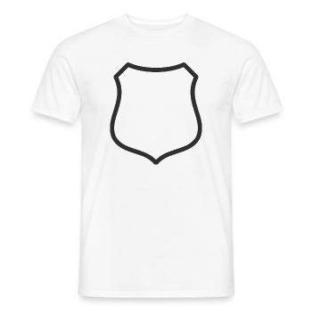 Leeres Schildlinien-Symbol Abzeichen Wappen Umrisssymbol - Männer T-Shirt - Weiß - Vorne - AI Model Male 178 dark (178cm)