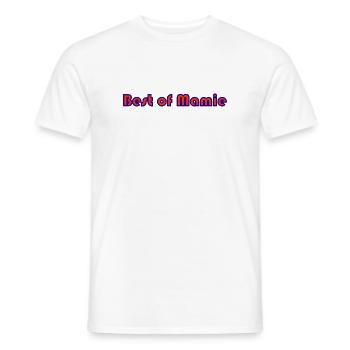 MOM. MOTHER's DAY. HAPPY MOTHER'S DAY. HEART - Men's T-Shirt - white - Front - AI Model Male 178 dark (178cm)