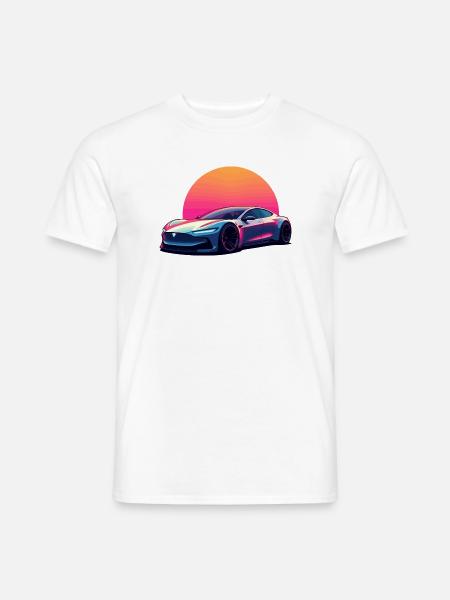 Elektrische Welle - Männer T-Shirt - Weiß