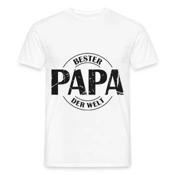 Bester Papa der Welt - Männer T-Shirt - Weiß - Vorne - AI Model Male 178 dark (178cm)