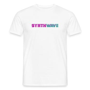 Synthwave - Men's T-Shirt - white - Front - AI Model Male 178 dark (178cm)