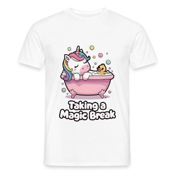 Taking A Magic Break - Men's T-Shirt - white - Front - AI Model Male 178 dark (178cm)