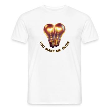 You Make Me Glow - Männer T-Shirt - Weiß - Vorne - AI Model Male 178 dark (178cm)