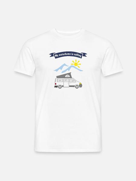 motorhome is calling - Männer T-Shirt - Weiß