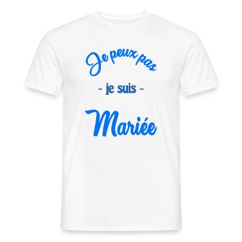 HOCHZEIT. HERZ. PAAR. ICH HABE GERADE GEHEIRATET. Junggesellinnenabschied - Männer T-Shirt - Weiß - Vorne - AI Model Male 178 dark (178cm)