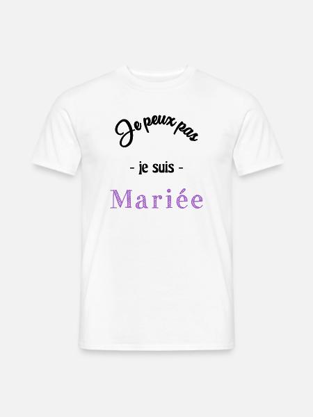MARIEE. EVJF - T-shirt homme - blanc
